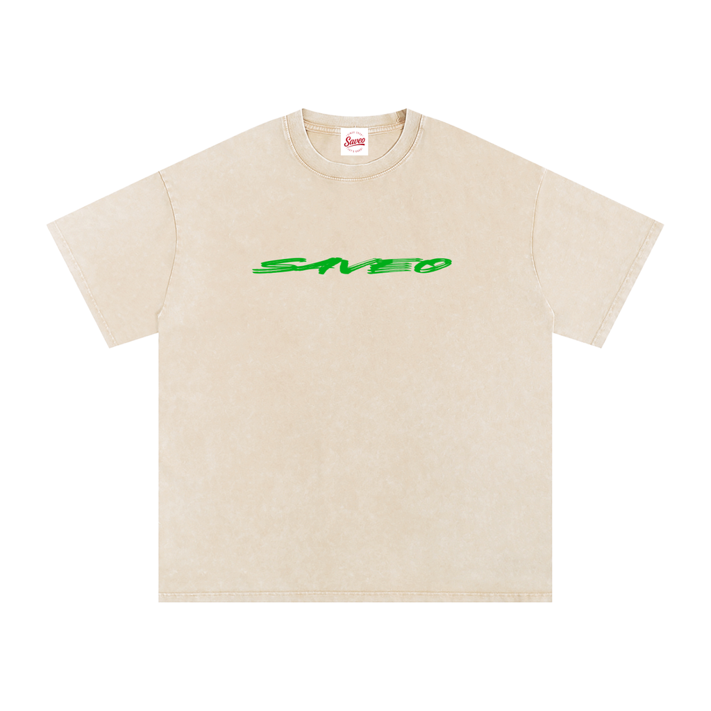 Saveo Snow Washed Oversized Cotton T-Shirt