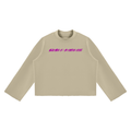 Saveo Unisex Mock Neck Raw Edge Boxy Sweatshirt Bah-mohs edition